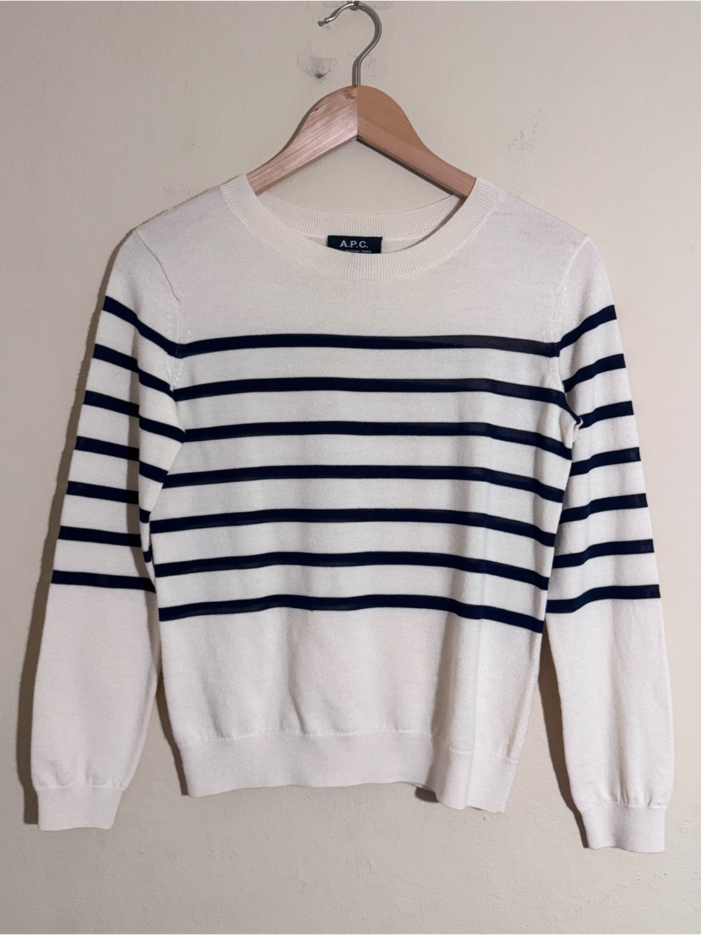 A.P.C. Women's Merino Wool Blend Striped Sweater Size XS